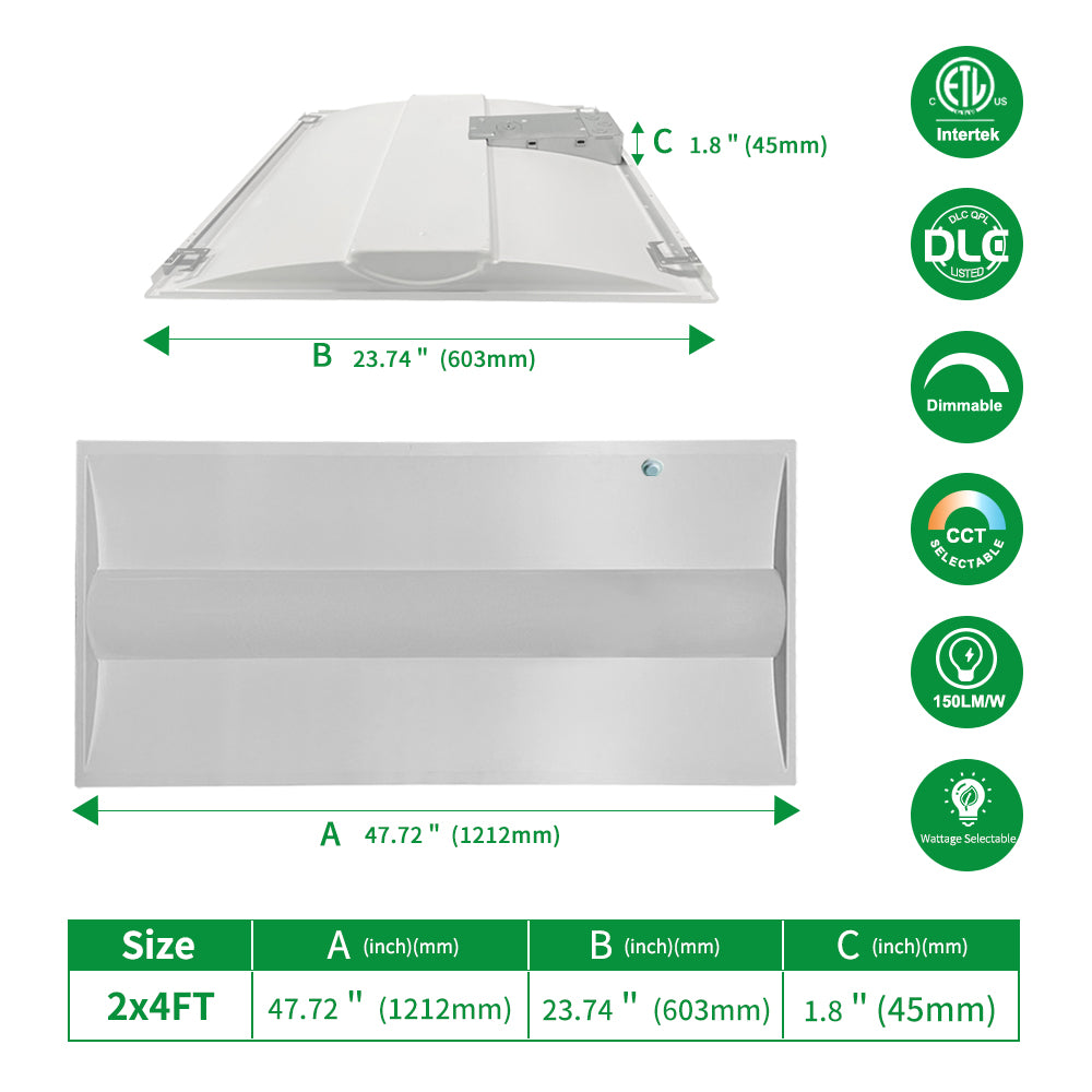 Synvolt Lighting 2x4ft Troffer Light